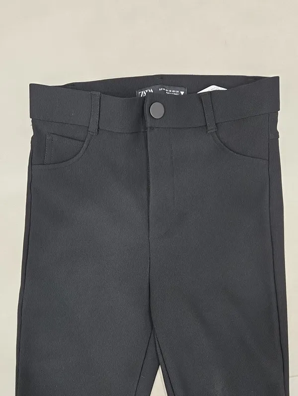 Zara Super Long Black Boot-Cut Dress Pants Size XS - Image 7