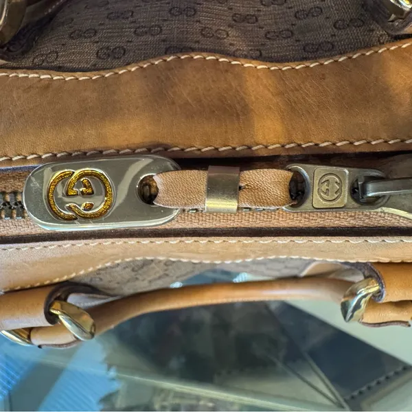 Gucci Brown Monogram Tote Bag - Image 10