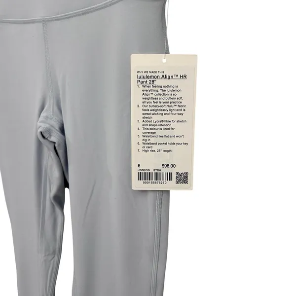 NWT lululemon Align High-Rise Pant 28" size 6 Starch Blue Authentic - Image 6