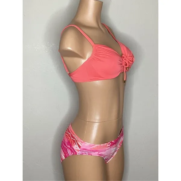 New. Lauren Ralph Lauren pink & orange bikini. 12-top/8-bottom. Retails $129 - Image 5