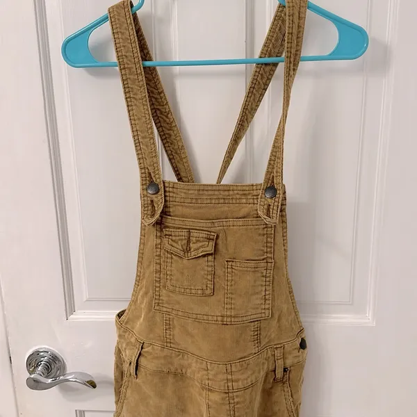 Free People Distressed Corduroy Overalls - Image 3