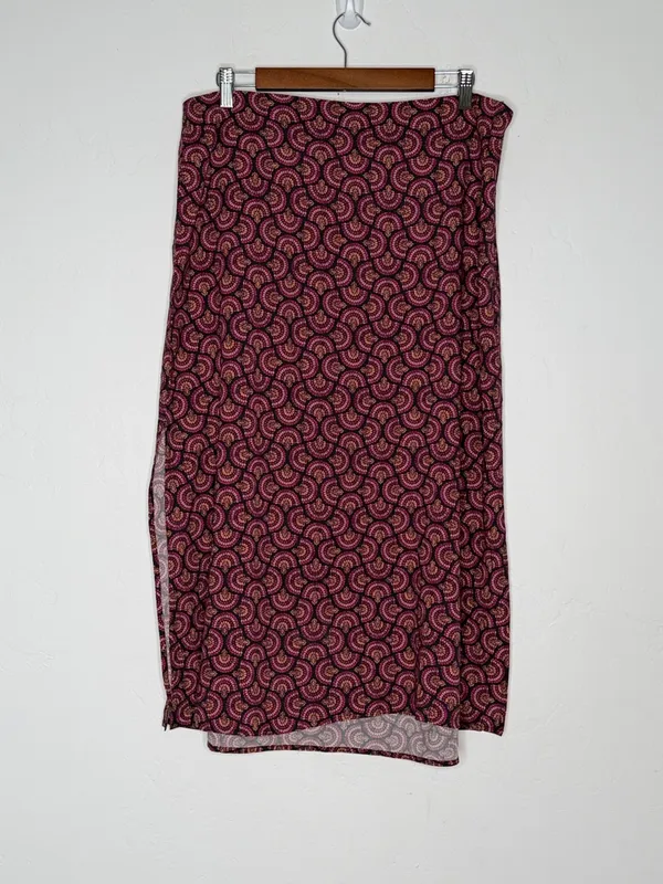 Marine Layer Ryan Midi Slip Skirt Mauve Pink Satin Bias Cut Size 12 NWT - Image 2