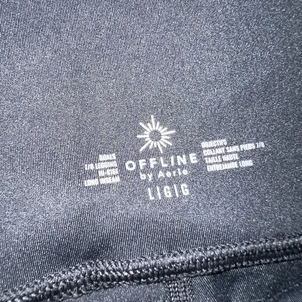 Aerie Offline Goals Hi Rise 7/8 Legging in True Black Size Large Long NWT - Image 10