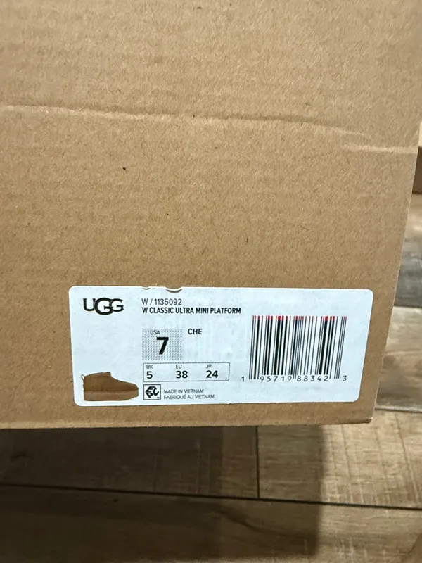 UGG Tan Platform Slip-On Suede Boots - Image 7
