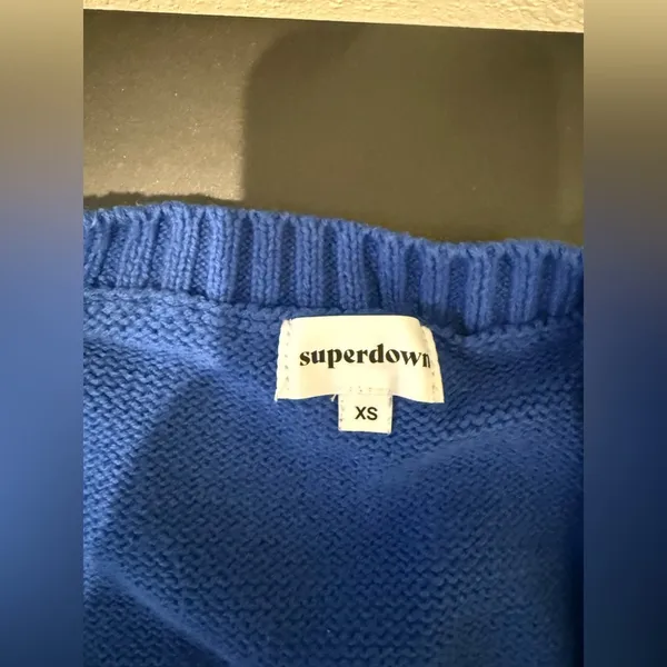 superdown Patricia Knit Top in Bright Blue - Image 11
