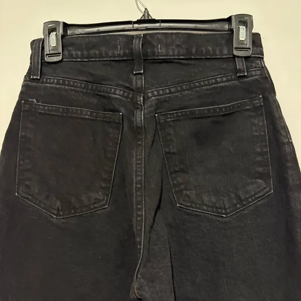 Abercrombie & Fitch Vintage Ultra High Rise 90s Straight Jean saturated‎ black 2 - Image 4