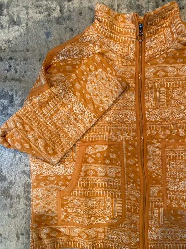 Quilted Jacket Orange Size L - Image 2