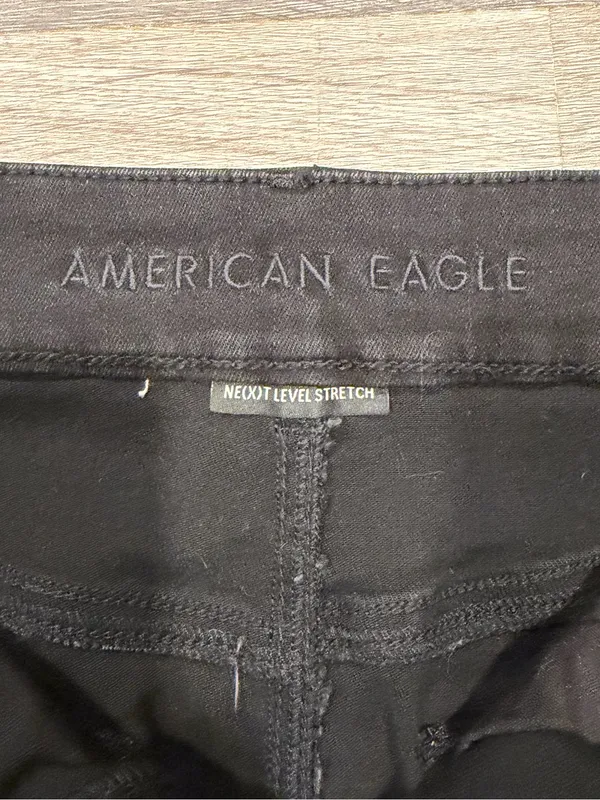 American Eagle Womens Next Level Stretch Curvy Hi-Rise Black Mini Skirt SIze 12 - Image 4