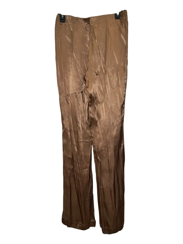 ASTR The Label Amiah Bronze Satin Strappy Wide Leg Pants M NWOT - Image 4