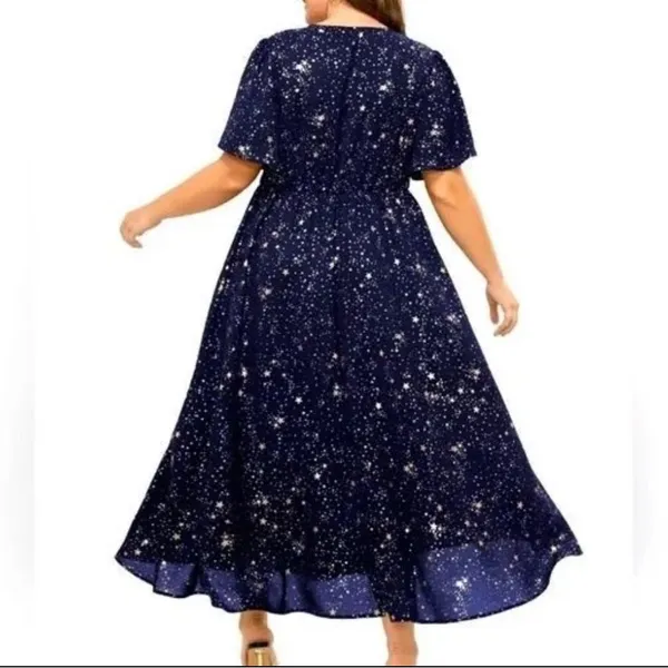 Bloomchic Elegant Navy Blue Starry Dress - Size 12 - Image 2
