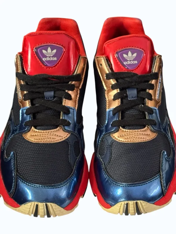 Adidas Originals Falcon Collegiate Navy Blue Red Sneakers Women’s Size 8 - Image 3
