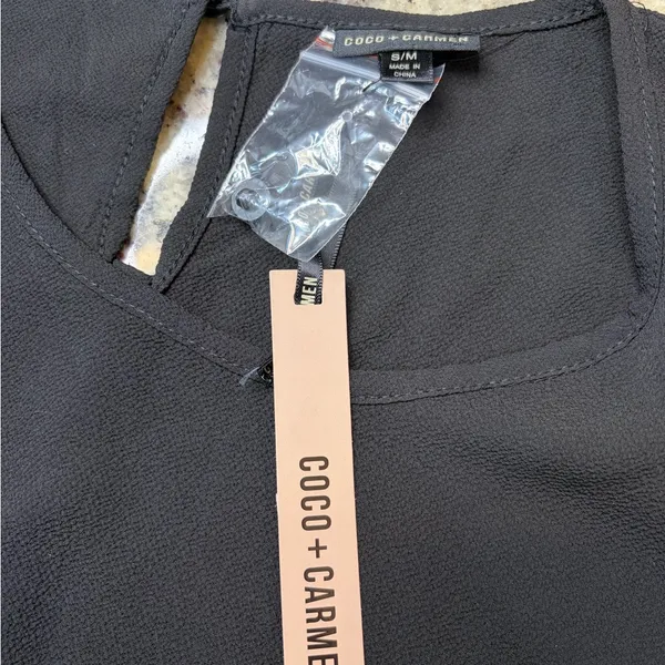 Coco + Carmen Black Asymmetrical Dress - Image 4
