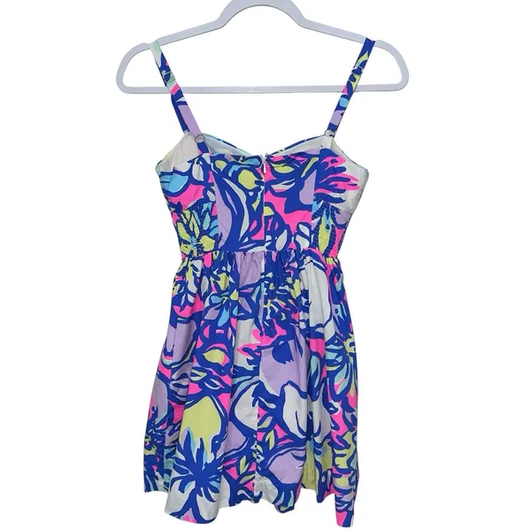 Lilly Pulitzer Christine Sundress‎ Tropical Catwalkin Size 0 Blue Multicolor - Image 6