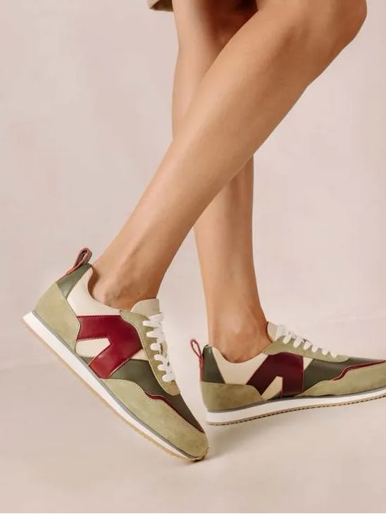 ALOHAS TB015 Sneakers - Olive Green Slip-On Sneakers - Image 2