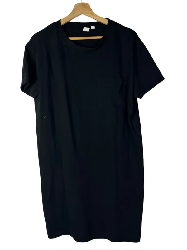 Gap Black Bust Pocket Crewneck Short Sleeve Mini T-Shirt Dress M - Image 2