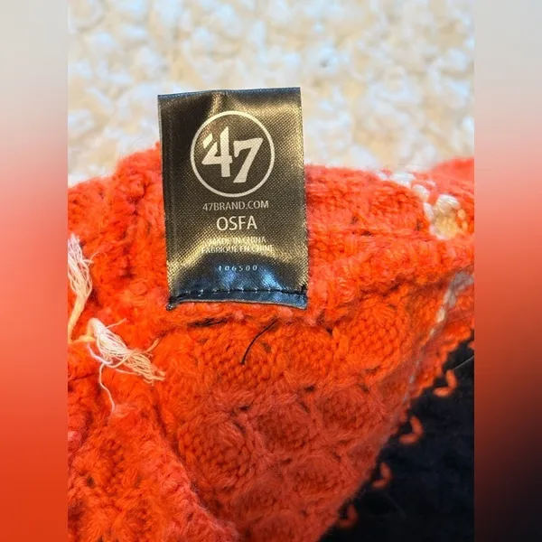 NFL 47 Brand Orange Denver Broncos Beanie Knit Hat - Image 4