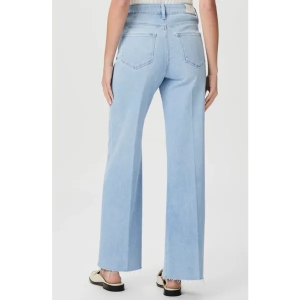 PAIGE Anessa High Rise Wide Leg Ankle Jean Light Wash Size 32 - Image 2