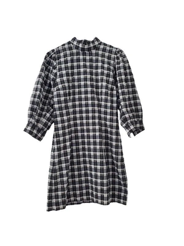 Ganni‎ Seersucker Plaid Minidress (EUR36/US4) - Image 2