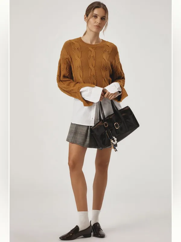 Anthropologie Pilcro Cable Twofer Sweater - Image 2