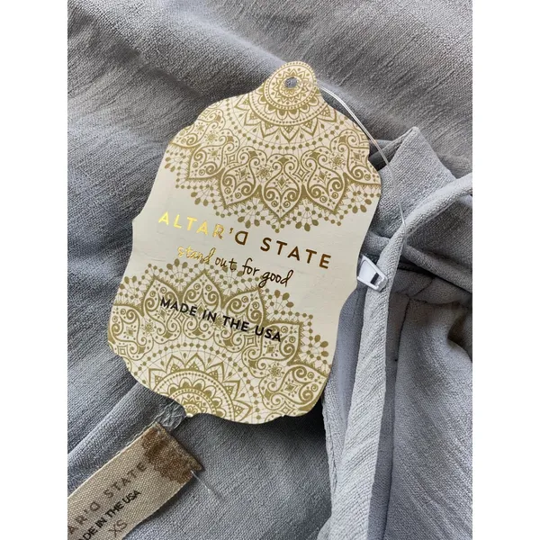 Altar'd State‎ XS Midi Dress Sleeveless Side Slit Cami Casual Light Blue - Image 8