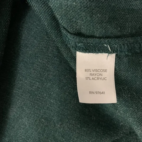 J Jill Petite Green Dress Small Long Sleeve‎ Boho Cottagecore Modest Work Casual - Image 6