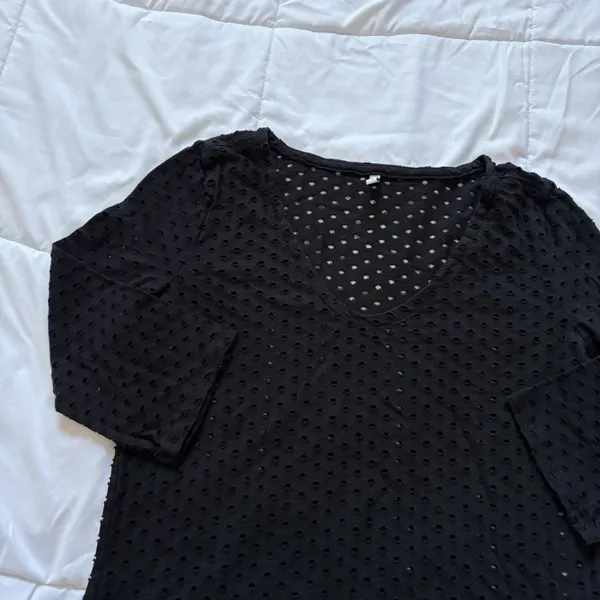 Eco Swim Beach Cover Up Dress Womens Size Small Black Grunge Gothic‎ Summer - Image 2