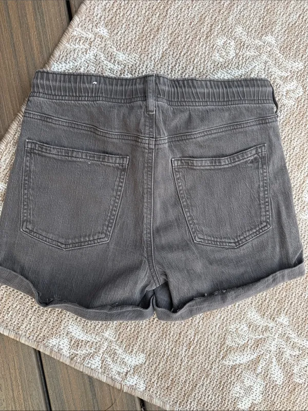 American Eagle Outfitters Gray Drawstring Casual Shorts - Image 3