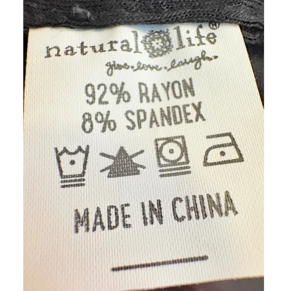 Natural Life NWT Womens Black Deep‎ V-Neck Ruched Crop Top Tank Medium TOP001711 - Image 7