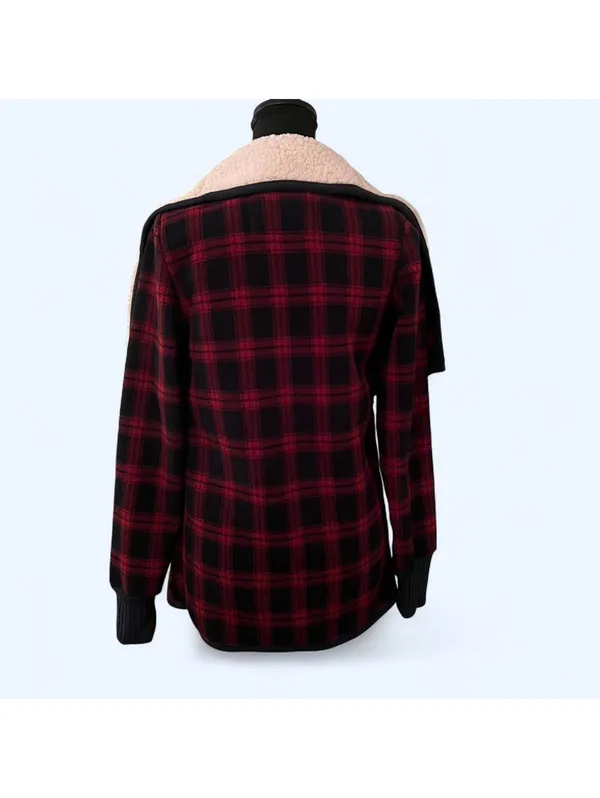 Vintage Abercrombie and Fitch cottagecore plaid sherpa lined jacket Size Small - Image 5