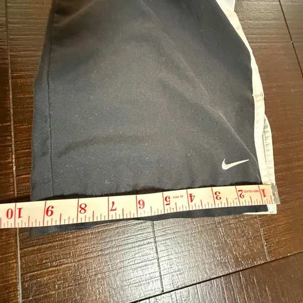 Nike Vintage Y2K Track Pants Black White Side Stripe Womens Athletic Size L Wide - Image 6