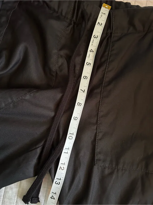 Banana Republic high rise black twill cargo wide leg cotton casual pants S - Image 10