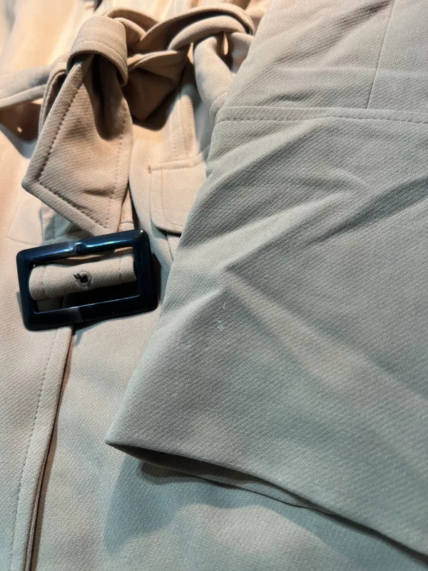 The Limited Tan Trench Coat with Buckle belt Size XS - Image 5