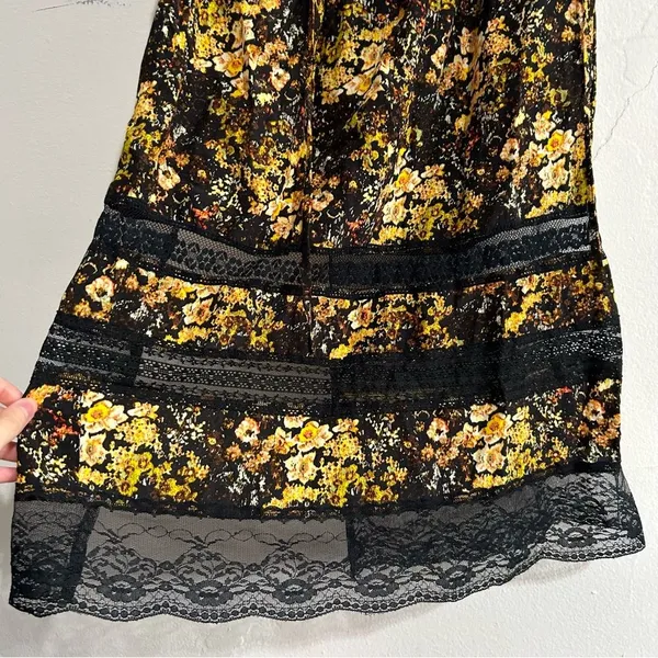 Urban Outfitters Lexi Lace Floral Midi Dress Slit Cut Out Whimsigoth Fairy Boho - Image 6