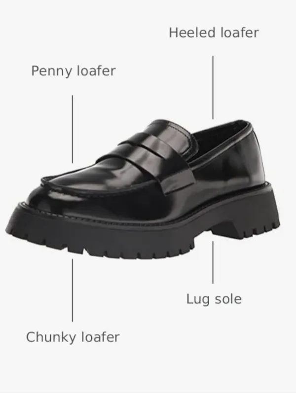 Madden Girl Heaathr Patent Lug Sole Loafers Womens Shoes Size 8 Black Platform - Image 4