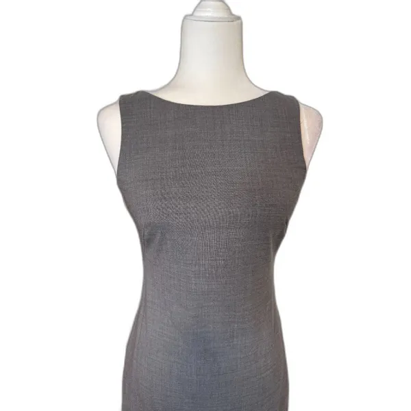 Theory | Wool Knee Length Career Dress Size 2 Office Sleeveless Basic Capsule - Image 2