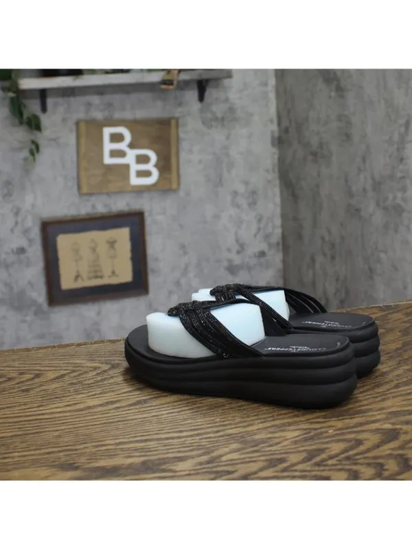 NWT Clarks Breeze Gem Thong Sandals 26188265-GEMBLACK Black 5M - Image 3