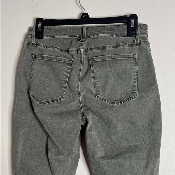 Pistola Hannah Cargo Khaki/Green Denim Zip Pocket Skinny Jeans Pants size 29 - Image 4