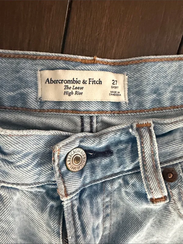 Abercrombie Loose High Rise Jeans Womens 27 4 Y2K 90s Straight Leg Denim - Image 7