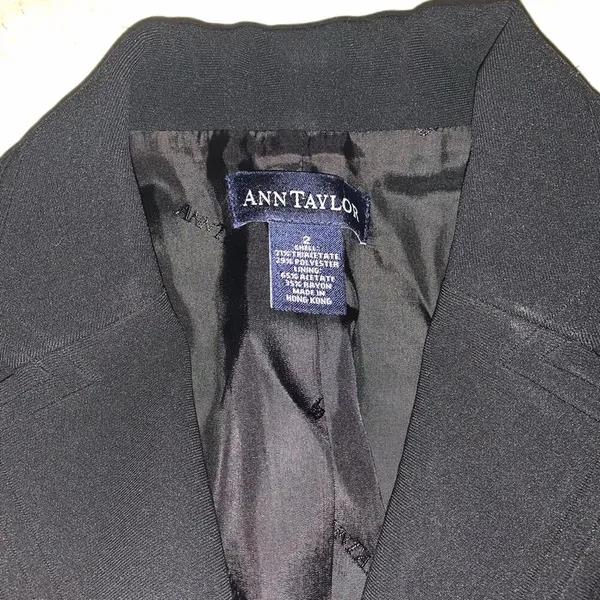 Ann Taylor size 2 blazer extra small black business casual professional equestri - Image 2