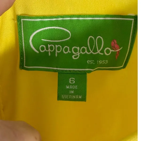 Pappagallo Yellow Lace Summer Dress size 6 - Image 2