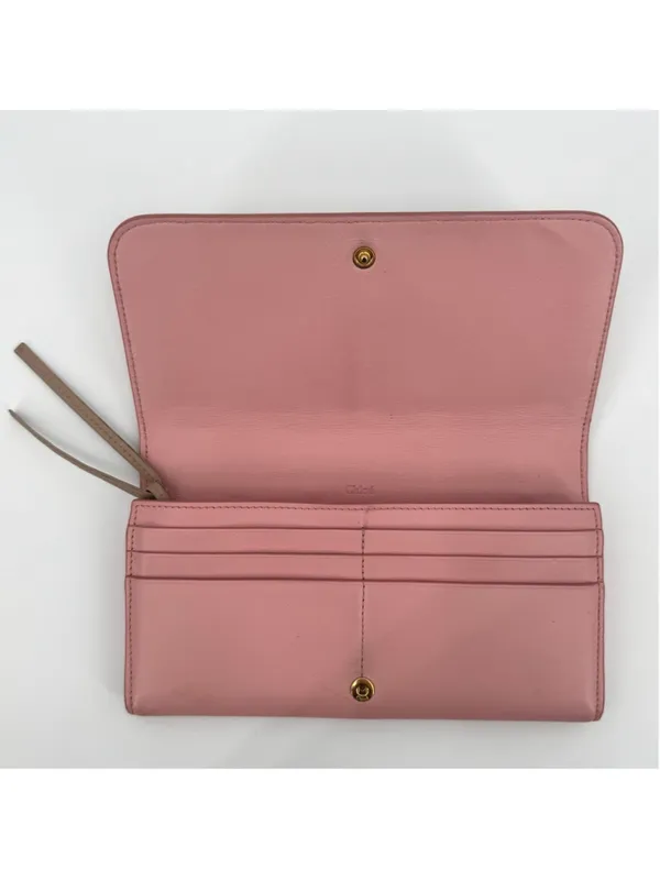 Rare Chloé Pink Horse Embroidered Leather Wallet Equestrian - Image 4