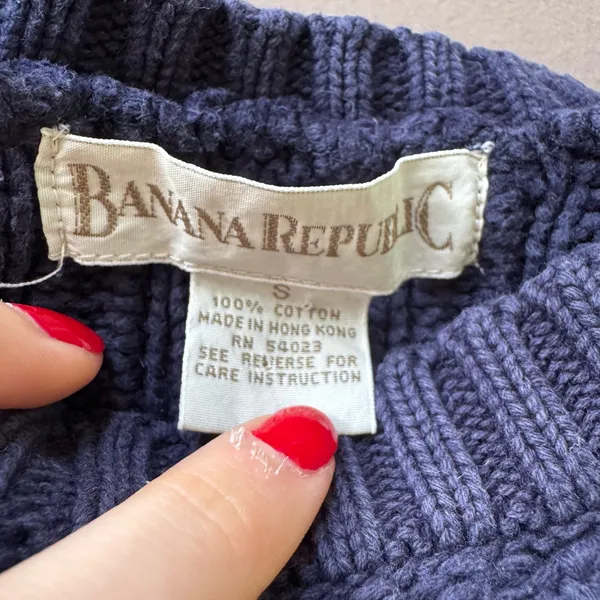 Vintage 90s Banana Republic Cable knit Sweater - Image 4