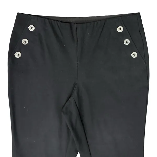 Alfani Black Stretch Button Detail Bootcut Slacks Trousers size M Professional - Image 3