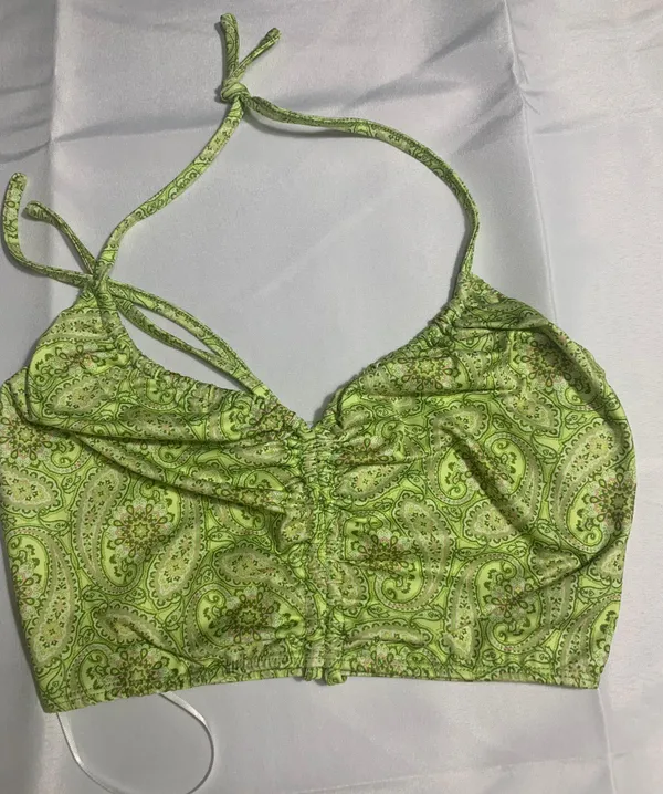 Lime Crop top.  Size 2 - Image 3