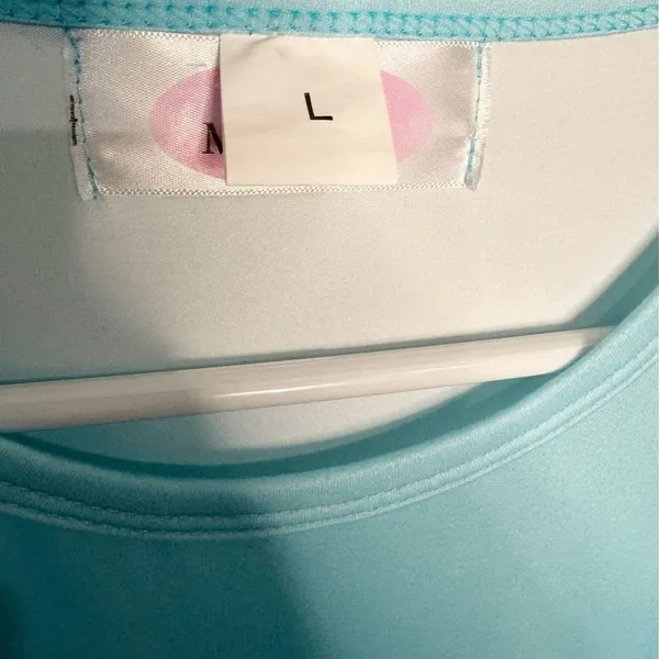 Sweet Modesty Long Nightgown Light Blue Cotton Spandex Size L - Image 4