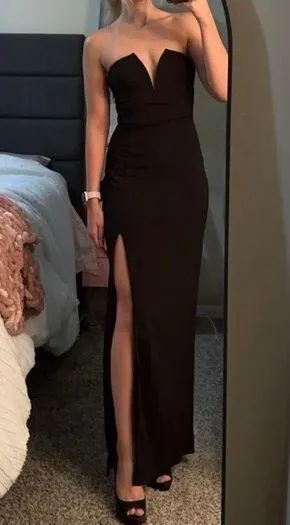 NWOT Dedicated to Glamour Black Strapless Maxi Dress - Image 5