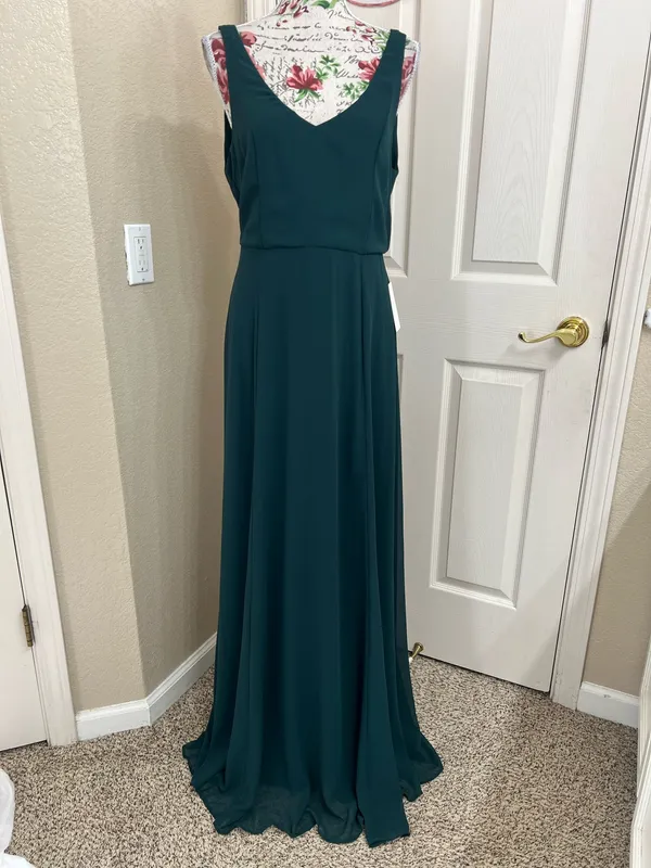 NWT Show Me Your Mumu Emerald Chiffon Maxi Bridesmaid Dress Size XL - Image 2