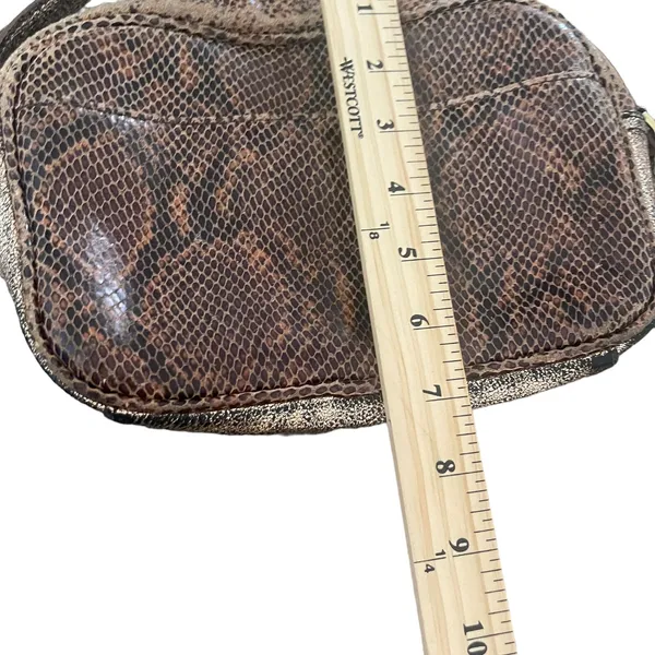 GILI Leather Crossbody Bag‎ Sienna Snakeskin Brown Purse - Image 6
