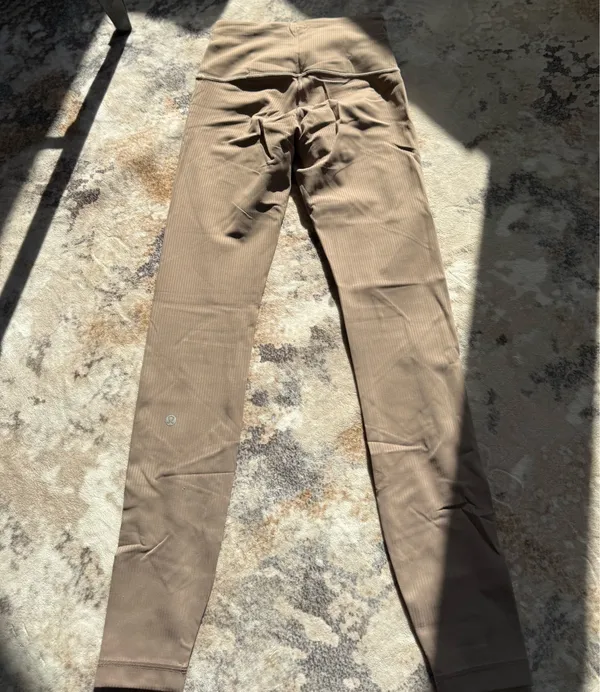 lululemon athletica Ribbed High-Rise Leggings in Taupe - Image 5