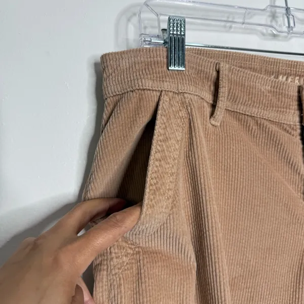 NWOT American Eagle Stretch Super High Rise Baggy Wide Leg Corduroy‎ Cargo Sz 14 - Image 5